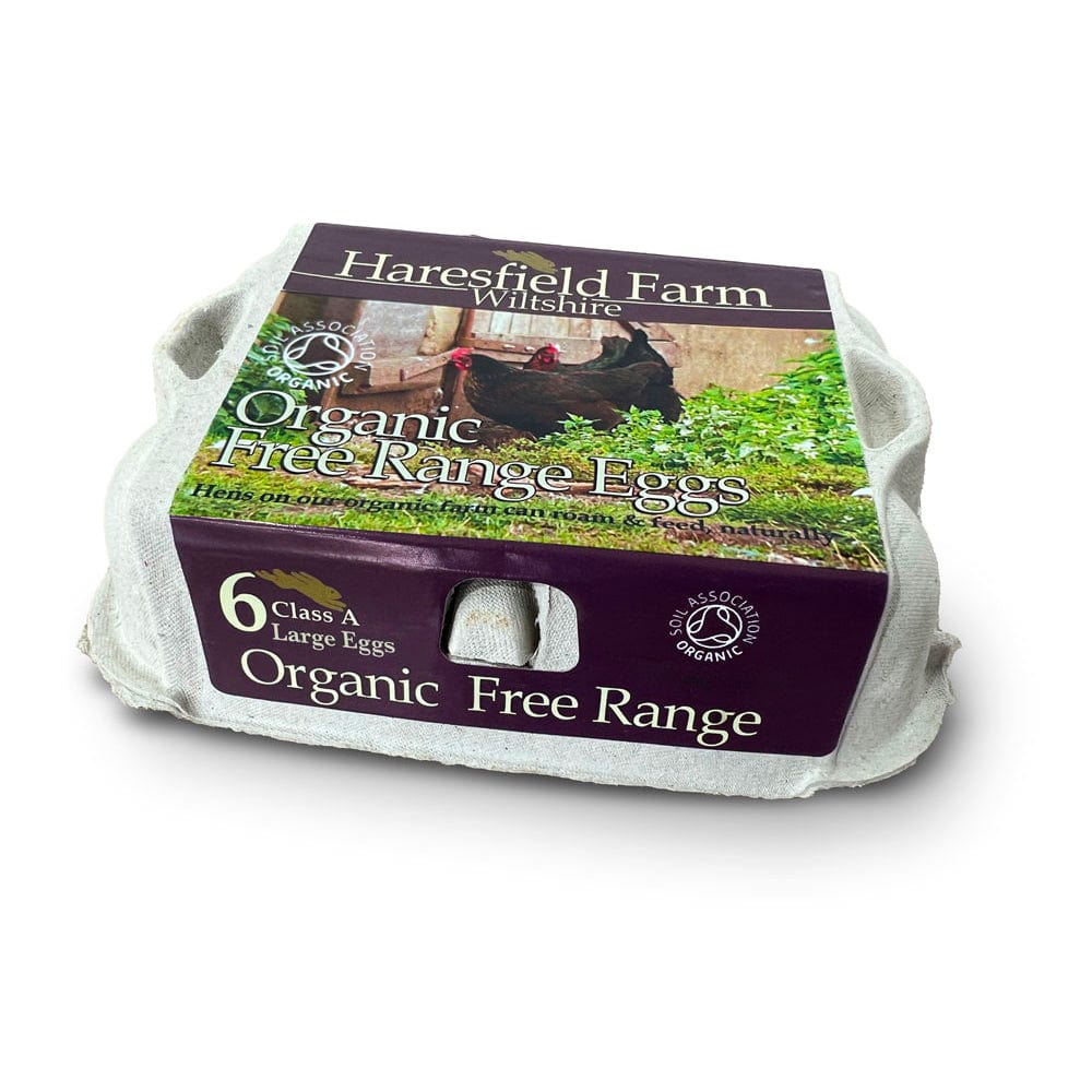 Large Organic Free Range Eggs x 6, Haresfield Farm