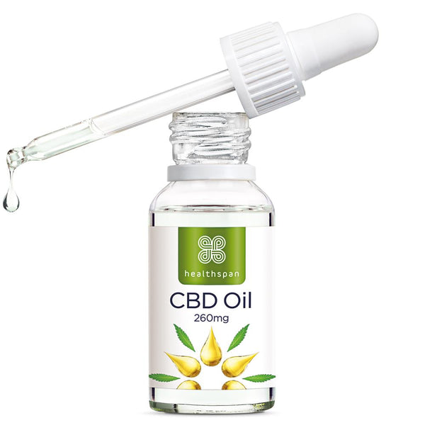 CBD Oil Drops 260mg 10ml, Healthspan