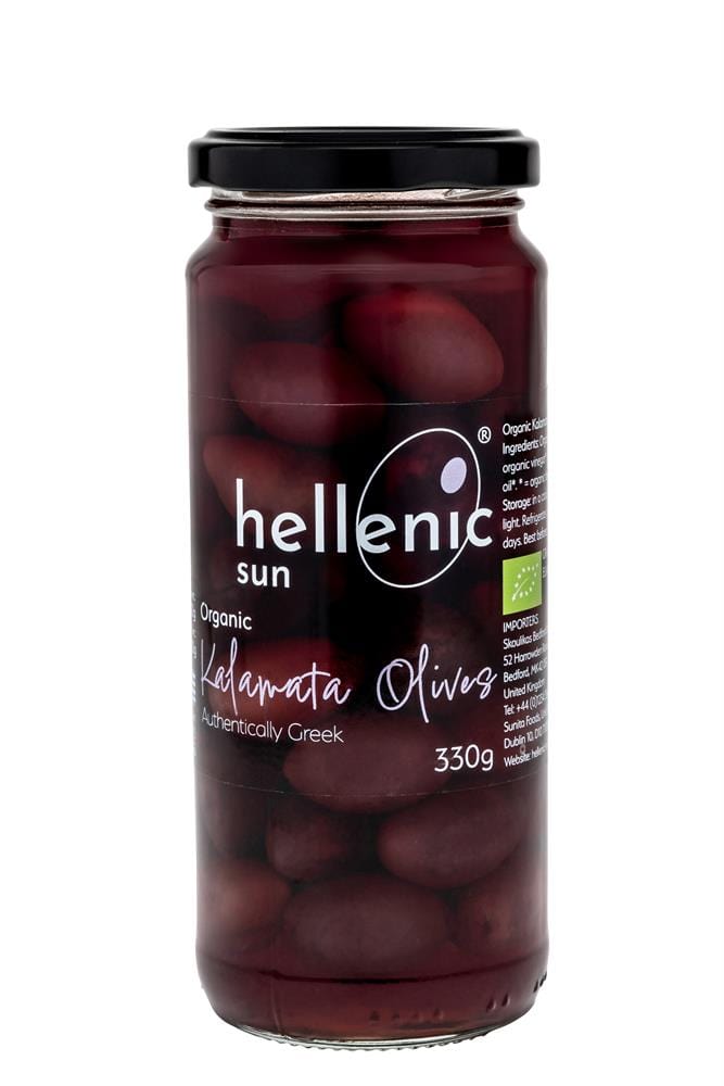 Hellenic Sun Organic Kalamata Olives 330g, Hellenic Sun