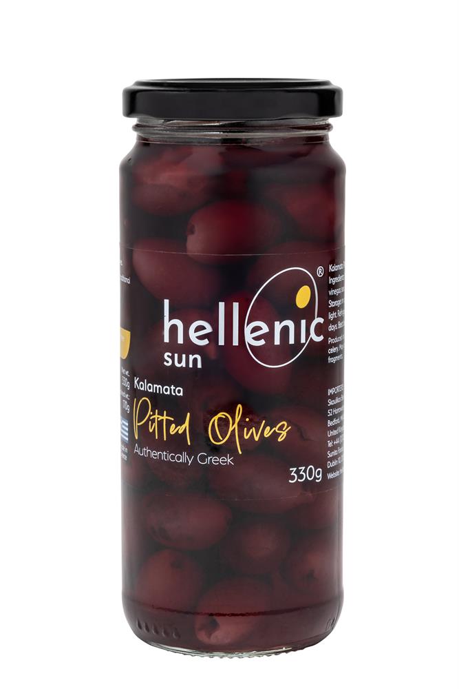 Hellenic Sun Kalamata Pitted Olives 330g, Hellenic Sun