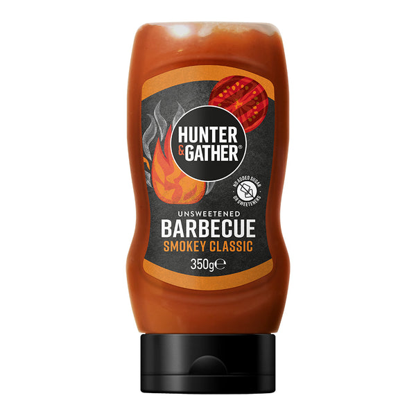 Hunter & Gather Unsweetened  BBQ sauce - Squeezy - 350g, Hunter and Gather