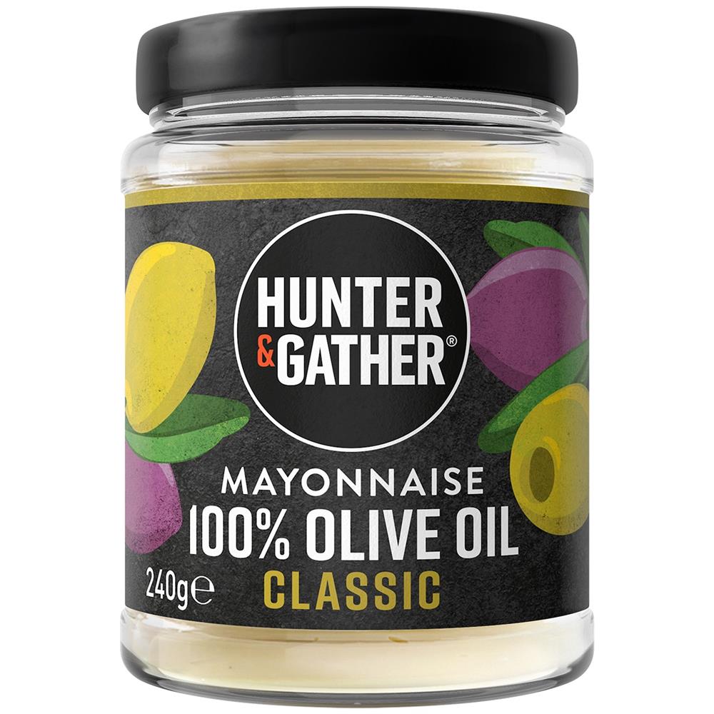 Classic 100% Olive Oil Mayonnaise 250g, Hunter and Gather