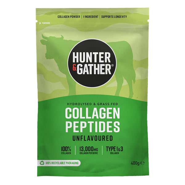 100% Bovine Collagen Protein Powder Unflavoured 400g, Hunter and Gather