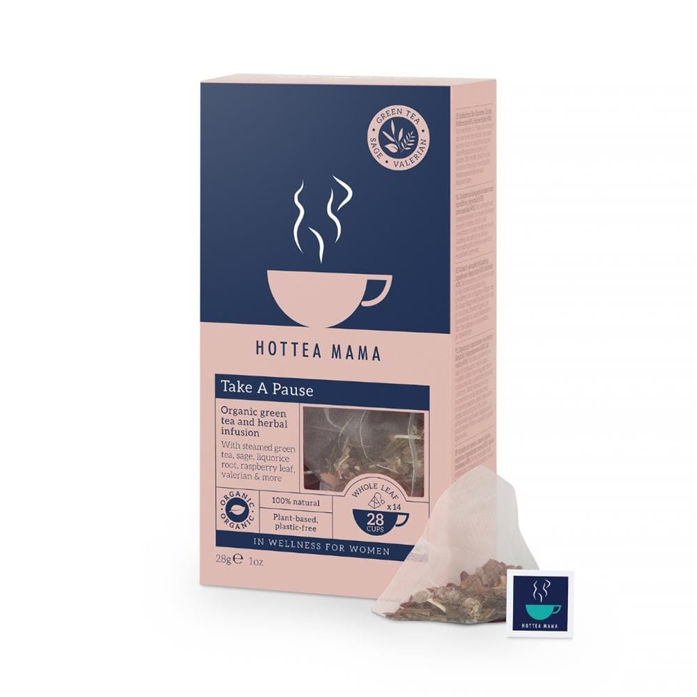 Organic green and herbal tea to support menopause, HotTea Mama
