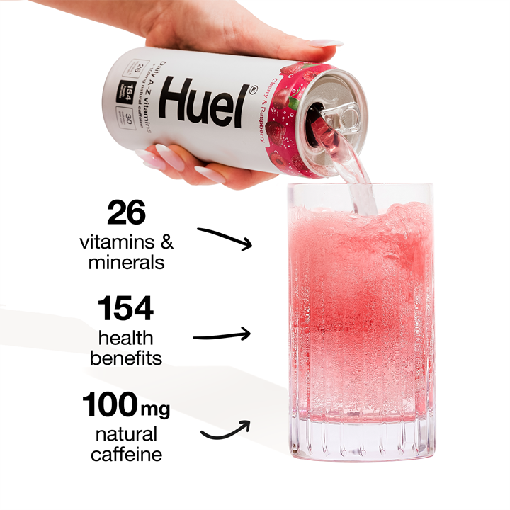 HUEL Daily A-Z Vitamins 12x330ml Cherry & Raspberry