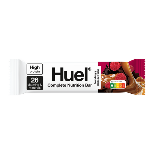 HUEL Complete Nutrition Bar 12x51g Dark Chocolate and Raspberry