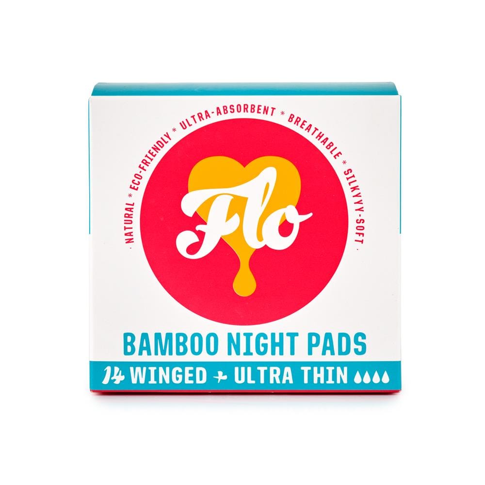 Bamboo Night Pad Pack (14pads), Here We Flo