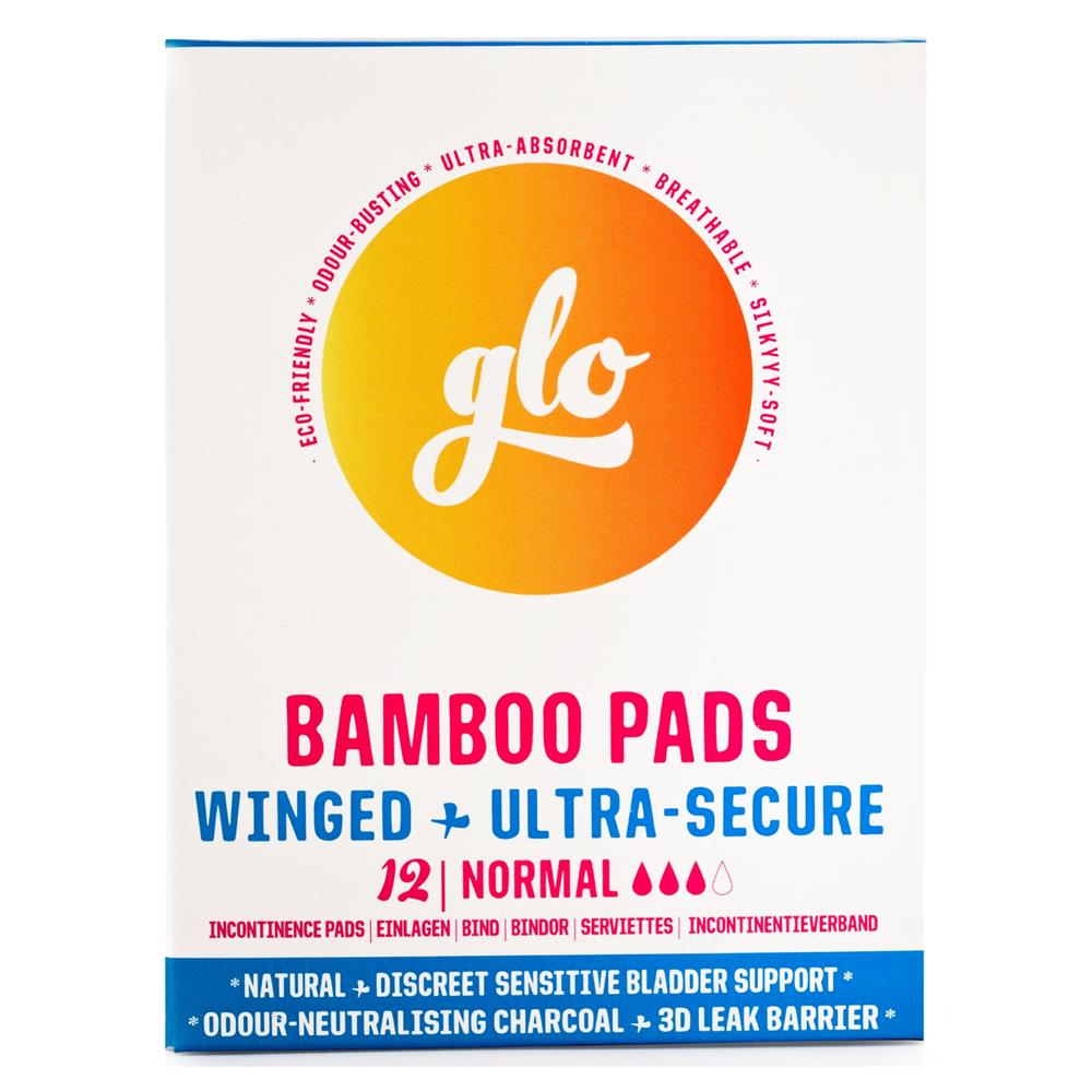 Bamboo pads for Sensitive Bladder/Incontinence 12pads, Here We Flo