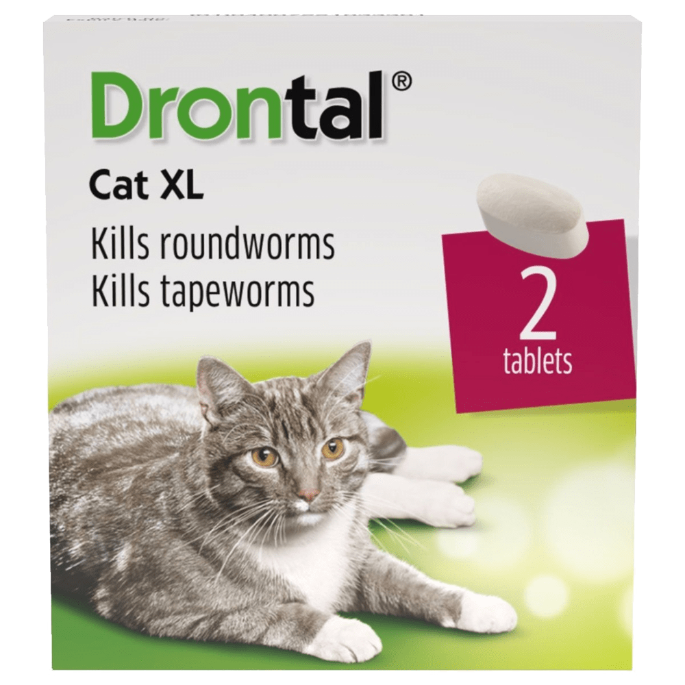 Drontal Cat XL Tape & Roundworm Tablets Pack of 2 - welzo