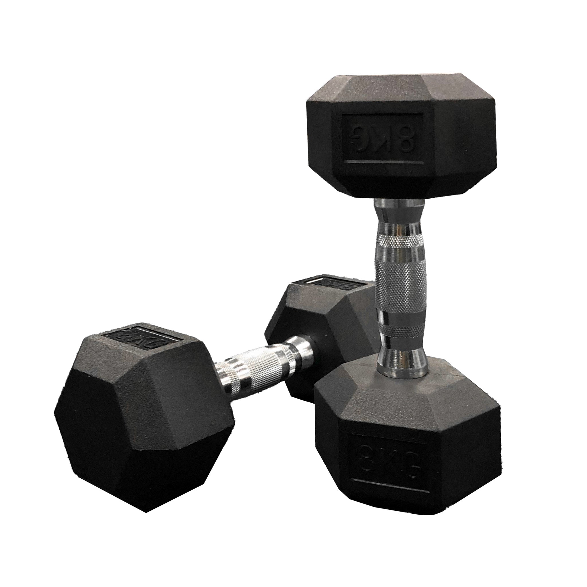 Jordan Lifting Club 12.5kg Hexagonal Rubber Dumbbell (Pair) - Welzo