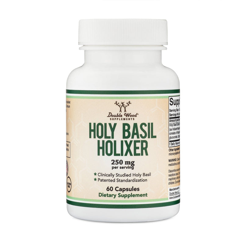Double Wood Holixer Holy Basil Extract - 60 x 250 mg capsules - Welzo
