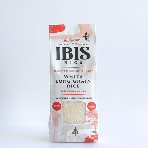 Organic White Long Grain Rice Jasmine 500g, Ibis Rice