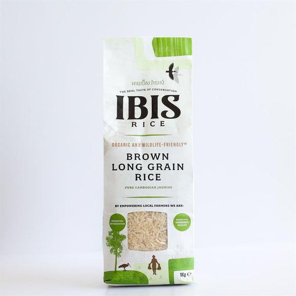 Organic Brown Long Grain Rice Jasmine 1kg, Ibis Rice