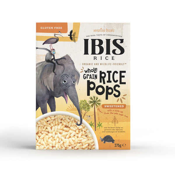 Organic Wholegrain Rice Pops Sweetened 275g, Ibis Rice