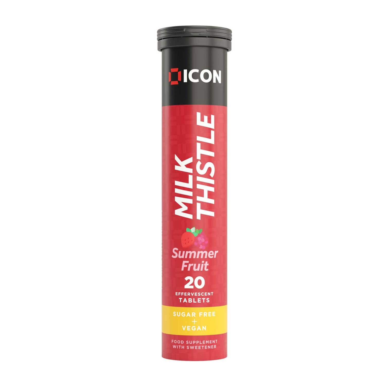 ICON Nutrition Milk Thistle Effervescent Tabs 20 Tabs Summer Fruit