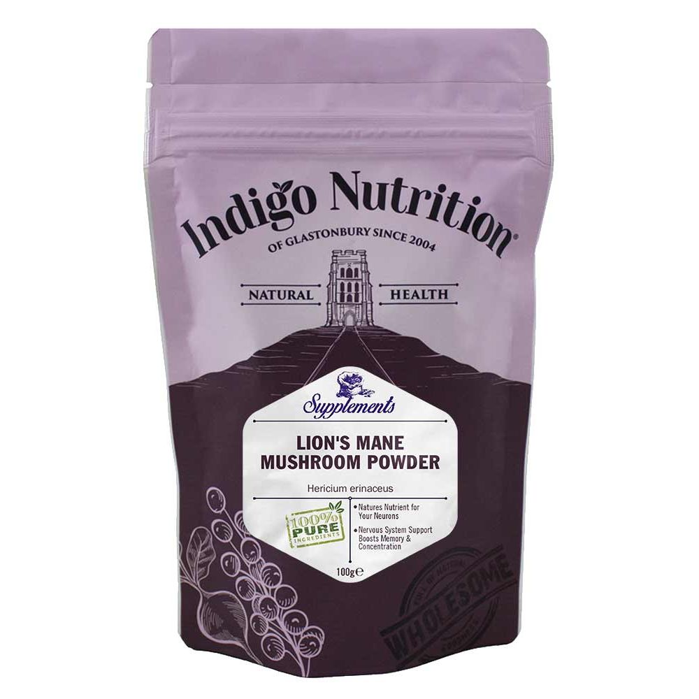 Indigo Herbs Lions Mane Powder 100g, Indigo Herbs