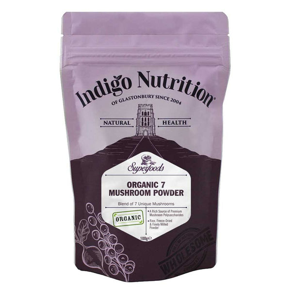 Indigo Herbs Organic 7 Mushroom Blend 100g, Indigo Herbs