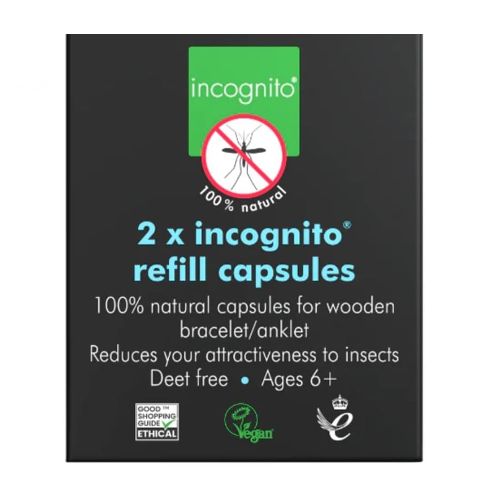 Refill Capsules For Wooden Bead Insect Repellent Bracelet- 2 Capsules, incognito