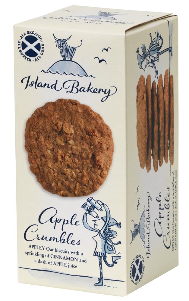 Organic Apple Crumble Biscuits 133g, Island Bakery