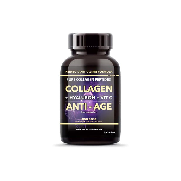 Collagen + Hyaluron + Vit C Anti-Age 90 tabs, INTENSON