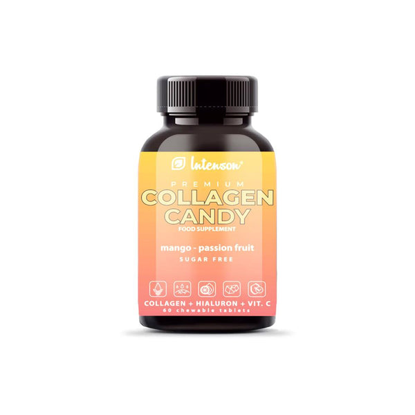 Collagen Candy with Mango-Passion Fruit Flavour- 60 Chewable Tab., INTENSON