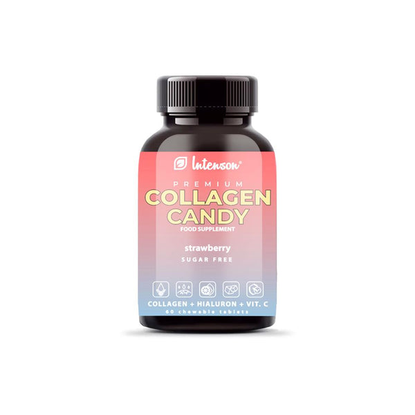 Collagen Candy with Strawberry Flavour- 60 Chewable Tab., INTENSON