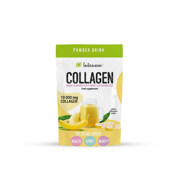 Banana-Flavoured Collagen Sachet With Vitamin C and Hyaluronic acid, INTENSON