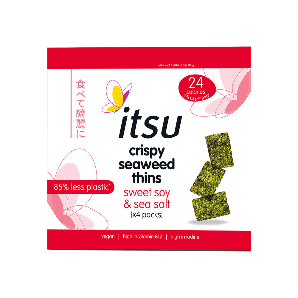 Sweet Soy & Sea Salt Seaweed Multipack 4x5g NEW TRAYLESS, Itsu