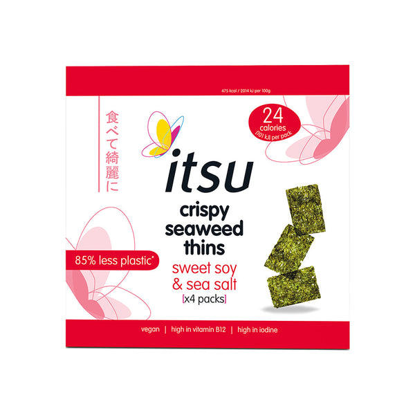 Sweet Soy & Sea Salt Seaweed Multipack 4x5g NEW TRAYLESS, Itsu