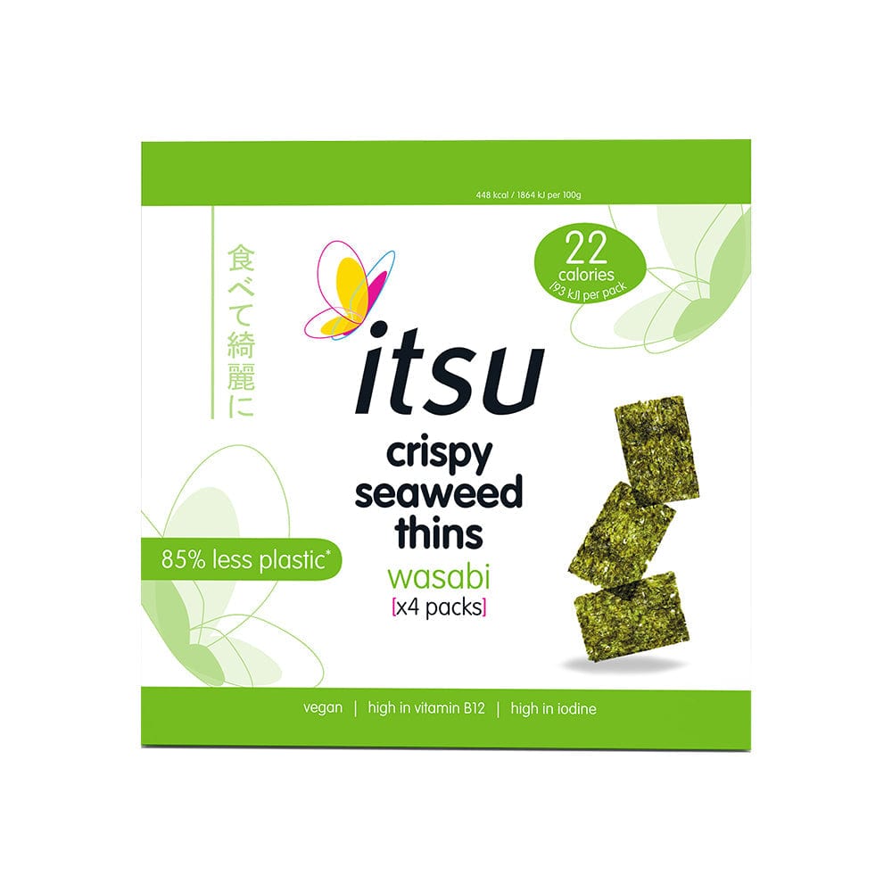 itsu Wasabi Seaweed Thins Multipack 4x5g NEW TRAYLESS, Itsu