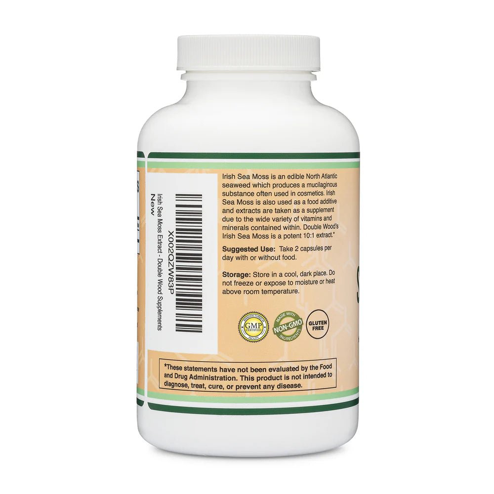Extrait de mousse irlandaise à double bois - 180 x 600 mg de capsules
