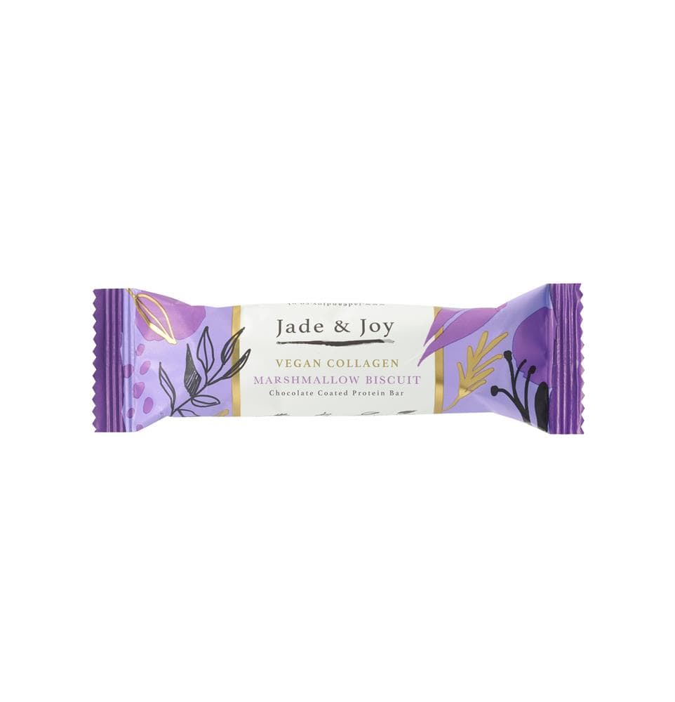 Jade & Joy Vegan Collagen Marshmallow Biscuit Protein Bar 50g, Jade and Joy