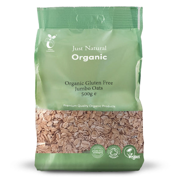 Organic Gluten Free Jumbo Oats 500g, Just Gluten Free