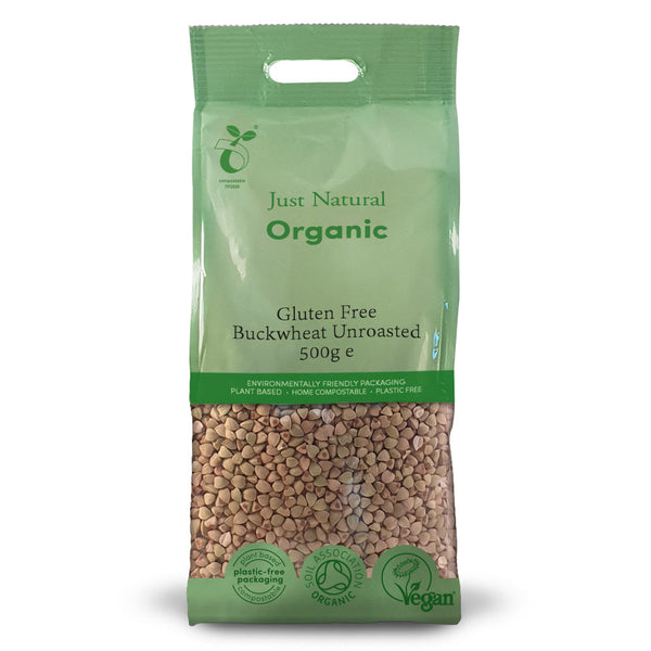 Organic Gluten Free Buckwheat Unroasted 500g, Just Gluten Free