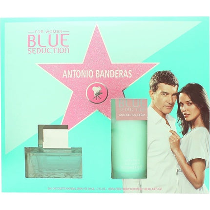 Antonio Banderas Blue Seduction Eau De Toilette 50ml Body Lotion 100ml