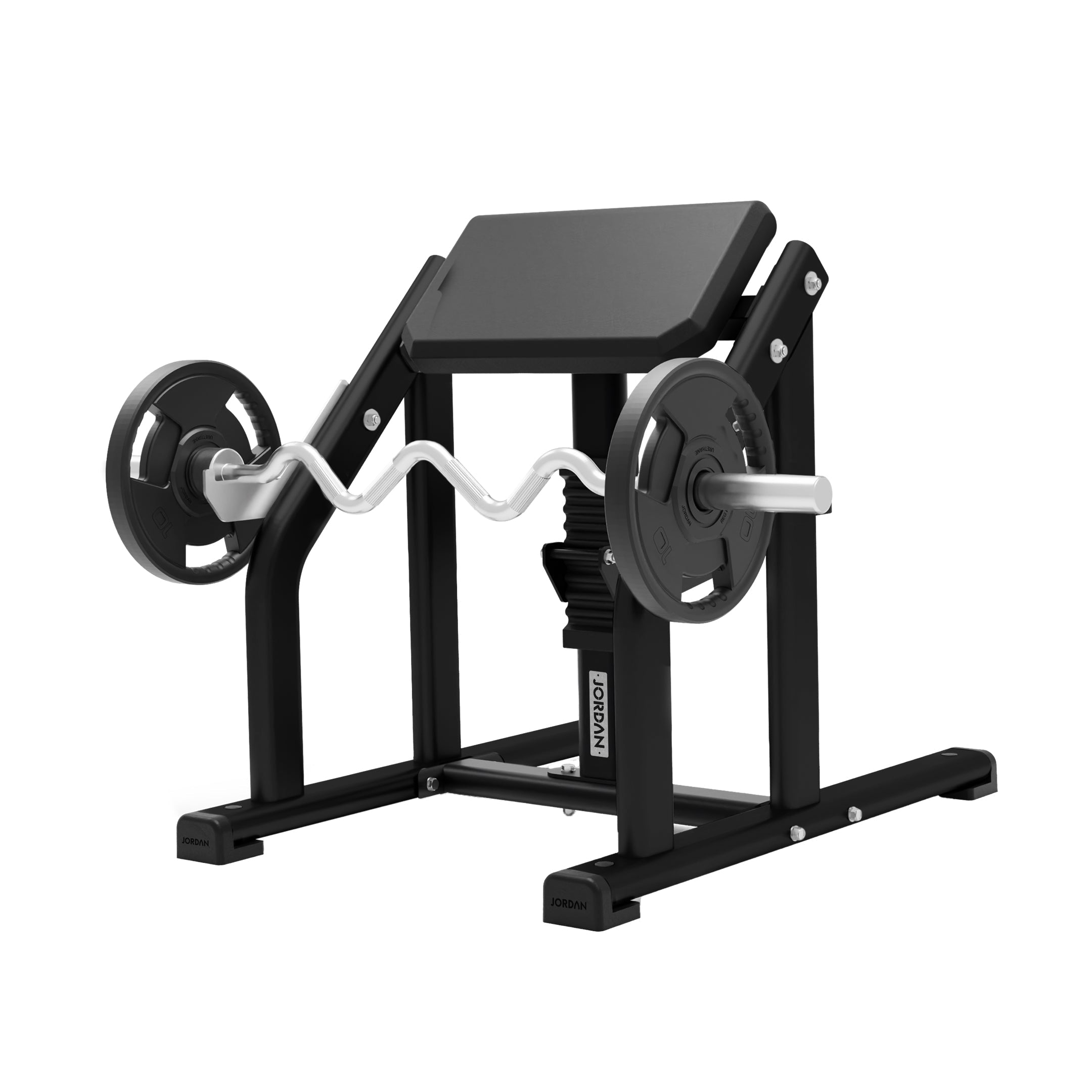 JORDAN Seated Preacher Curl Bench - Black - Welzo