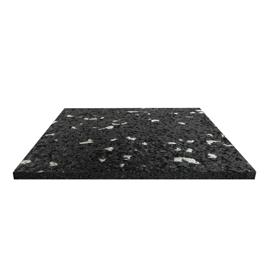 JORDAN Activ Square - Gym Flooring - Black Tile with blue fleck 50cm x 50cm x 15mm  - Welzo