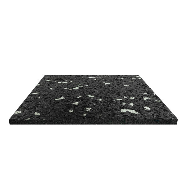 JORDAN Activ Square - Gym Flooring - Black Tile with blue fleck 50cm x 50cm x 15mm  - Welzo