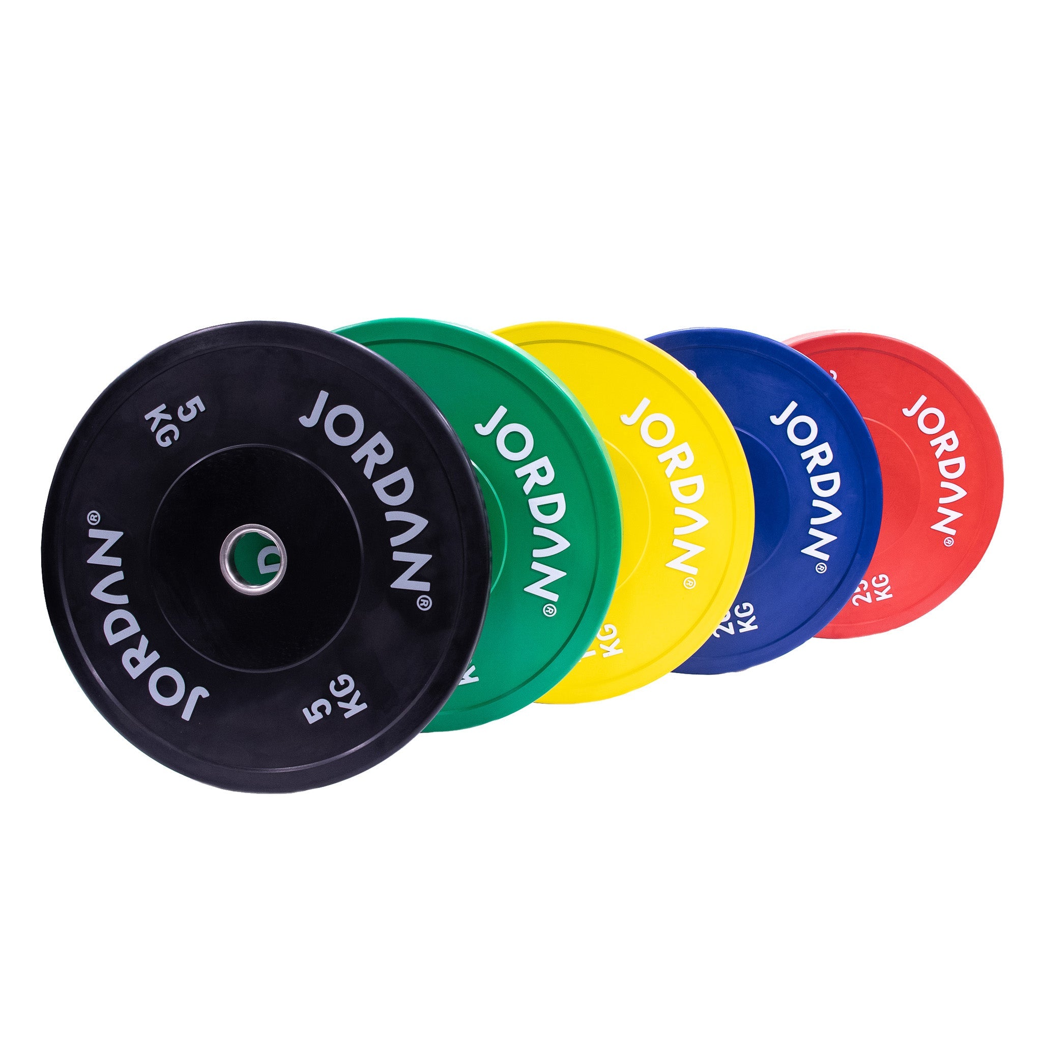 JORDAN HG Coloured Rubber Bumper Plate 5kg - Black - Welzo