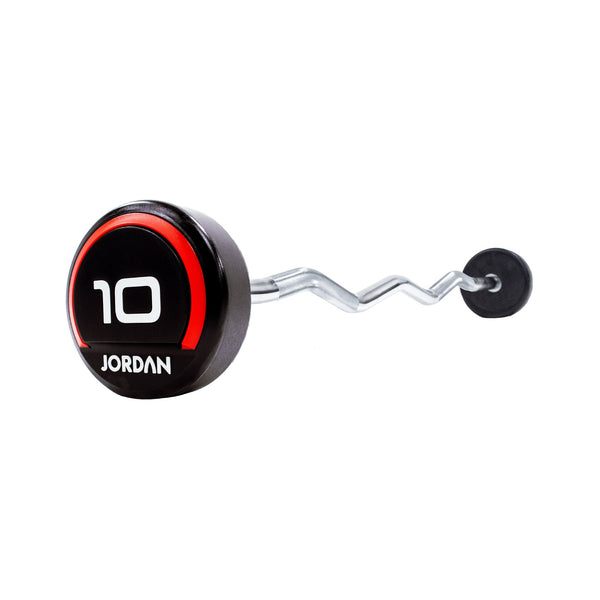 JORDAN 10kg Curl Urethane Barbell - Welzo