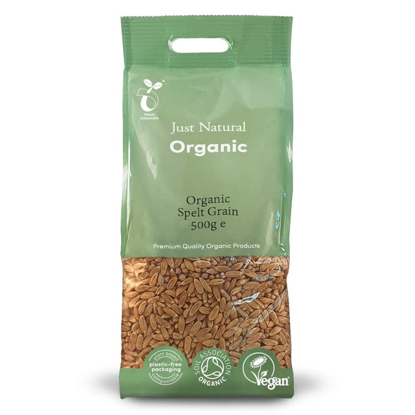 Organic Spelt Grain 500g, Just Natural Organic