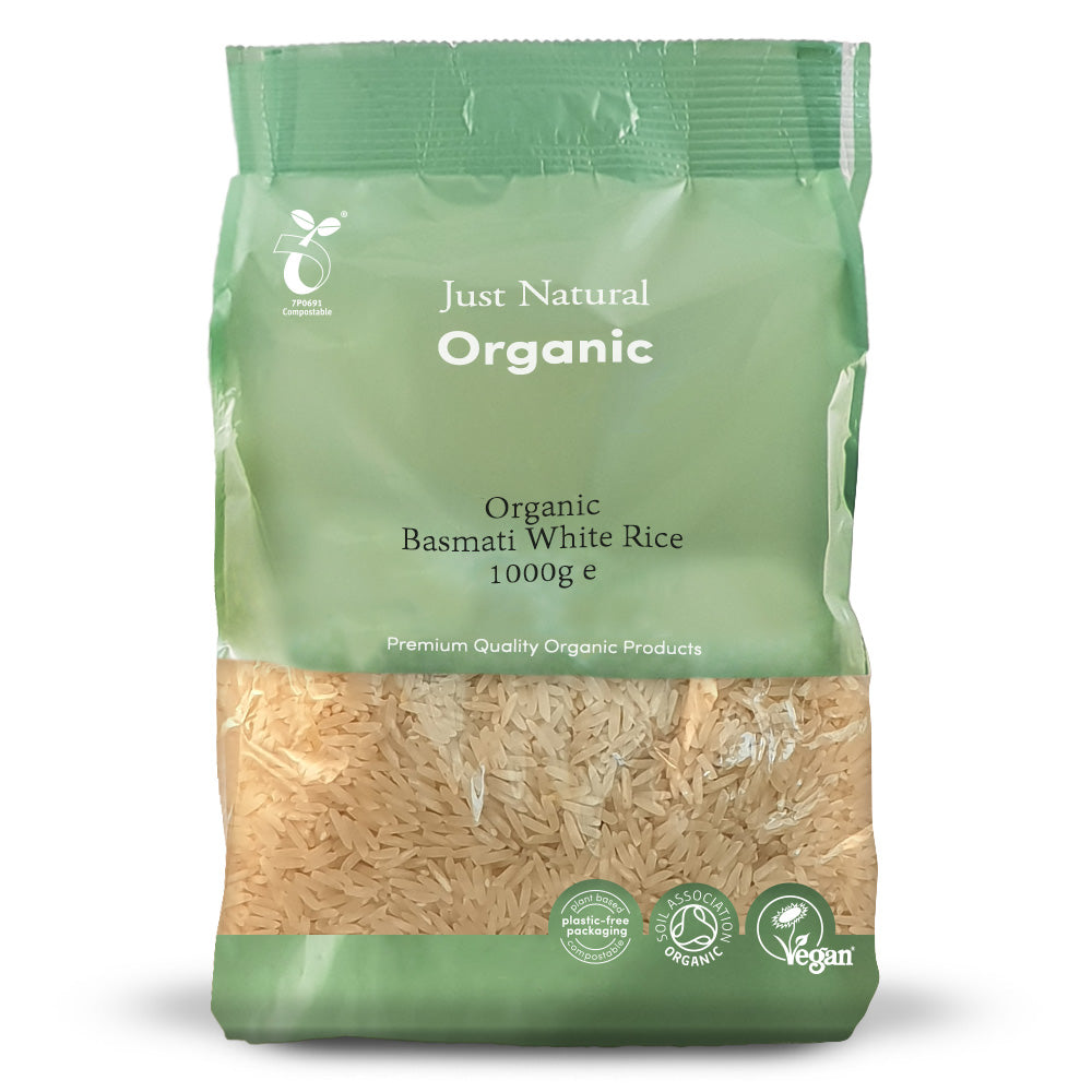 Organic Basmati White Rice 1000g, Just Natural Organic