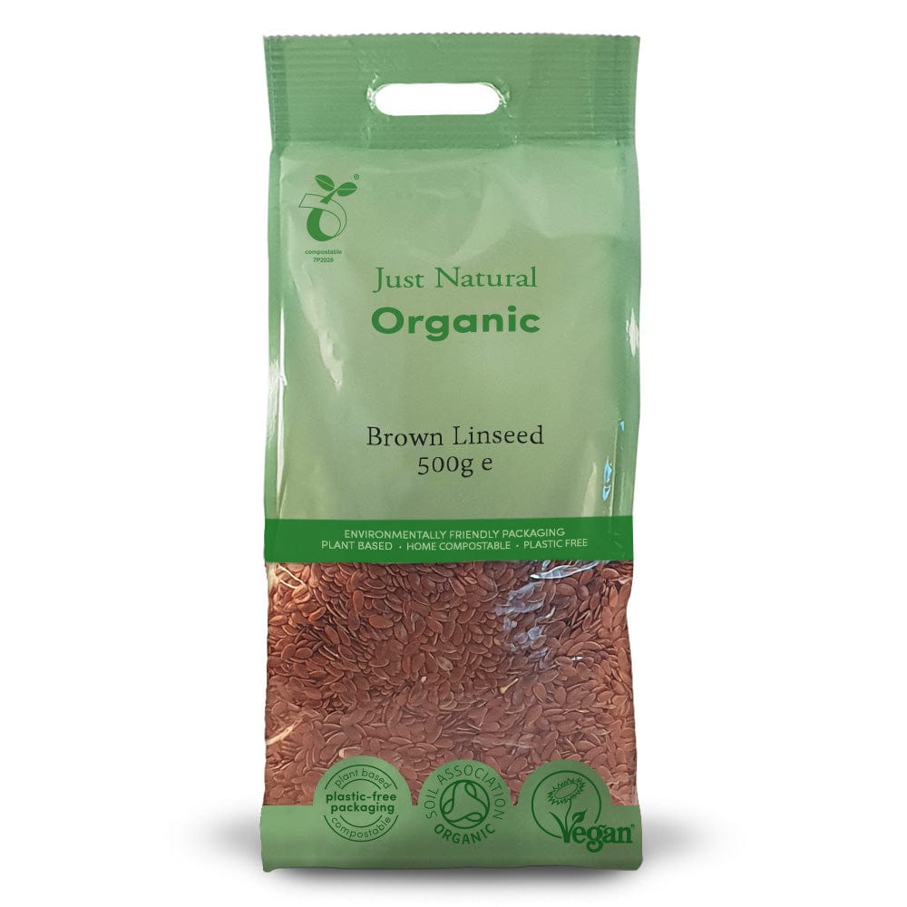 Organic Brown Linseed 500g, Just Natural Organic