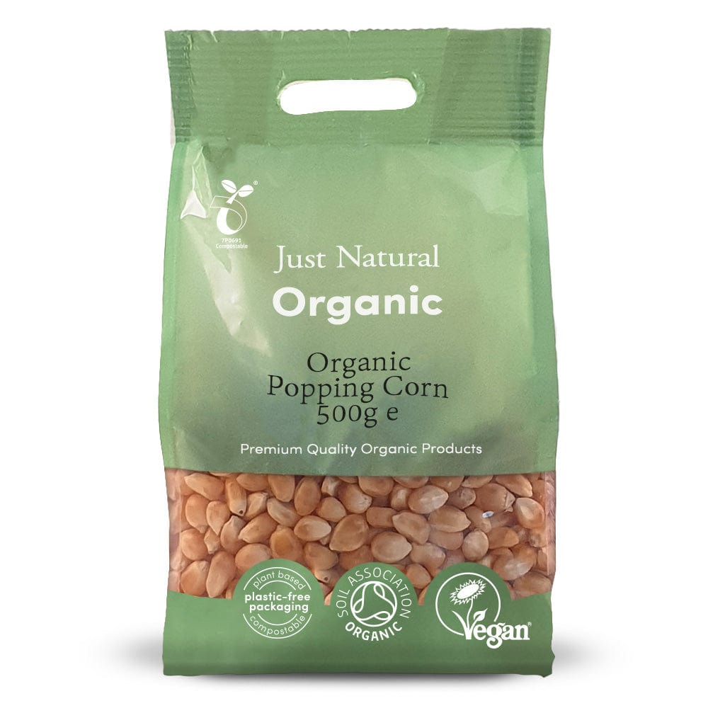 Organic Popping Corn 500g, Just Natural Organic