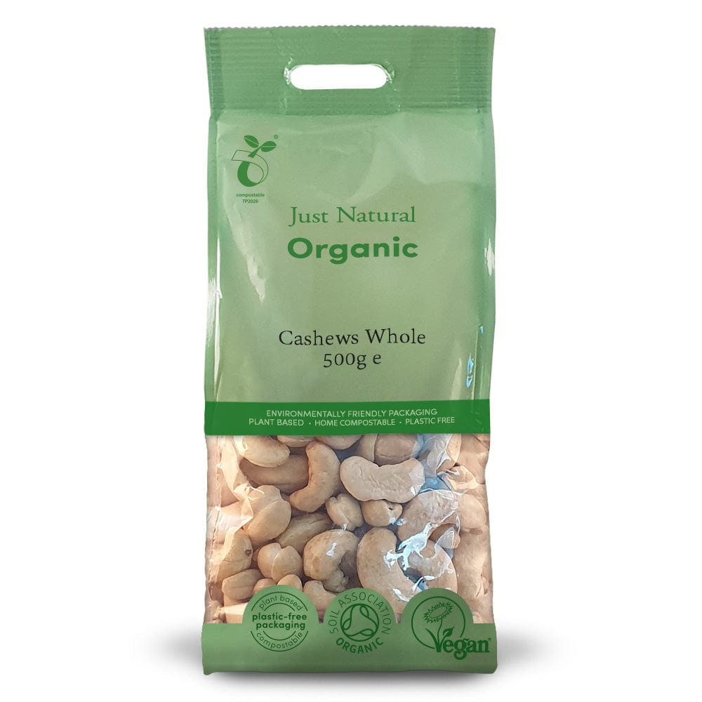 Organic Cashews Whole 500g, Just Natural Organic