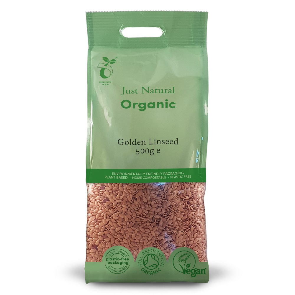 Organic Golden Linseed 500g, Just Natural Organic