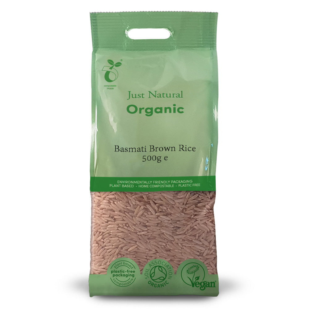 Organic Basmati Brown Rice 500g, Just Natural Organic