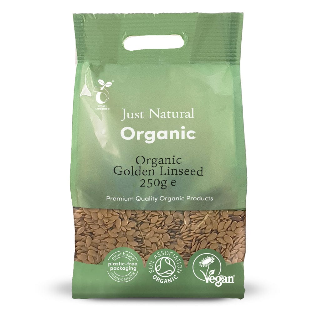 Organic Golden Linseed 250g, Just Natural Organic