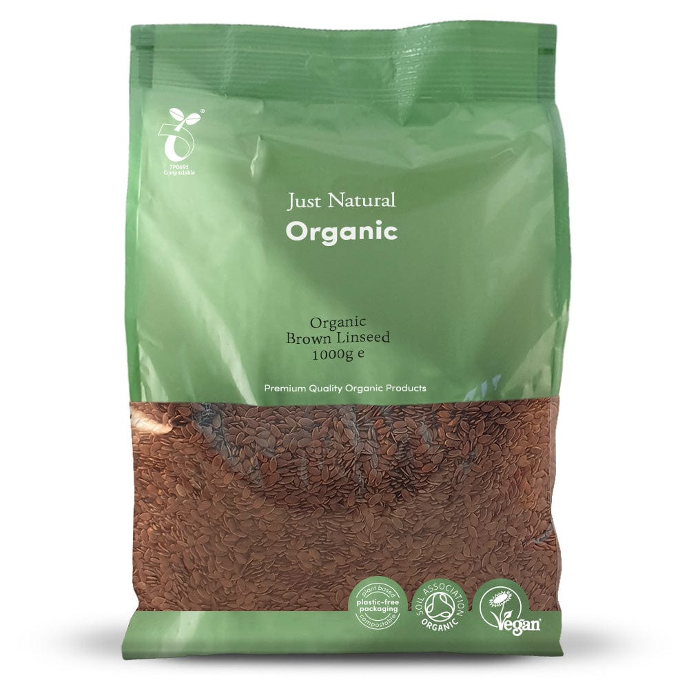 Organic Brown Linseed 1000g, Just Natural Organic