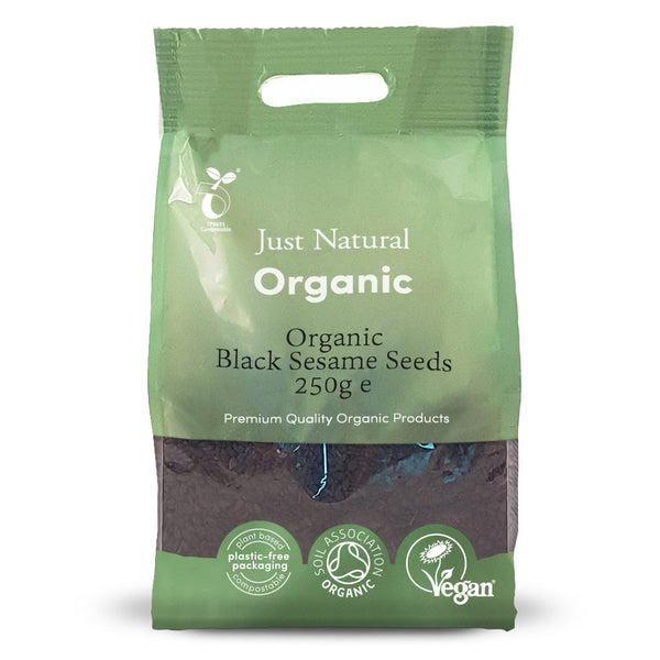 Organic Black Sesame Seeds 250g, Just Natural Organic